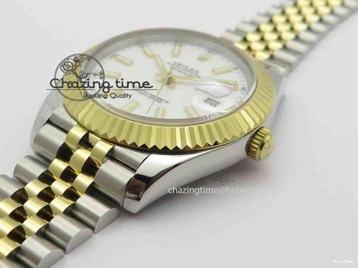 MiroTime 0125 Casual DateJust II 41mm SS YG BP Maker Best Edition White Dial On Jubilee Bracelet 3673